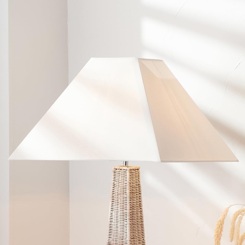 35cm Cream Square Lamp Shade Pyramid Cotton Table Floor Light