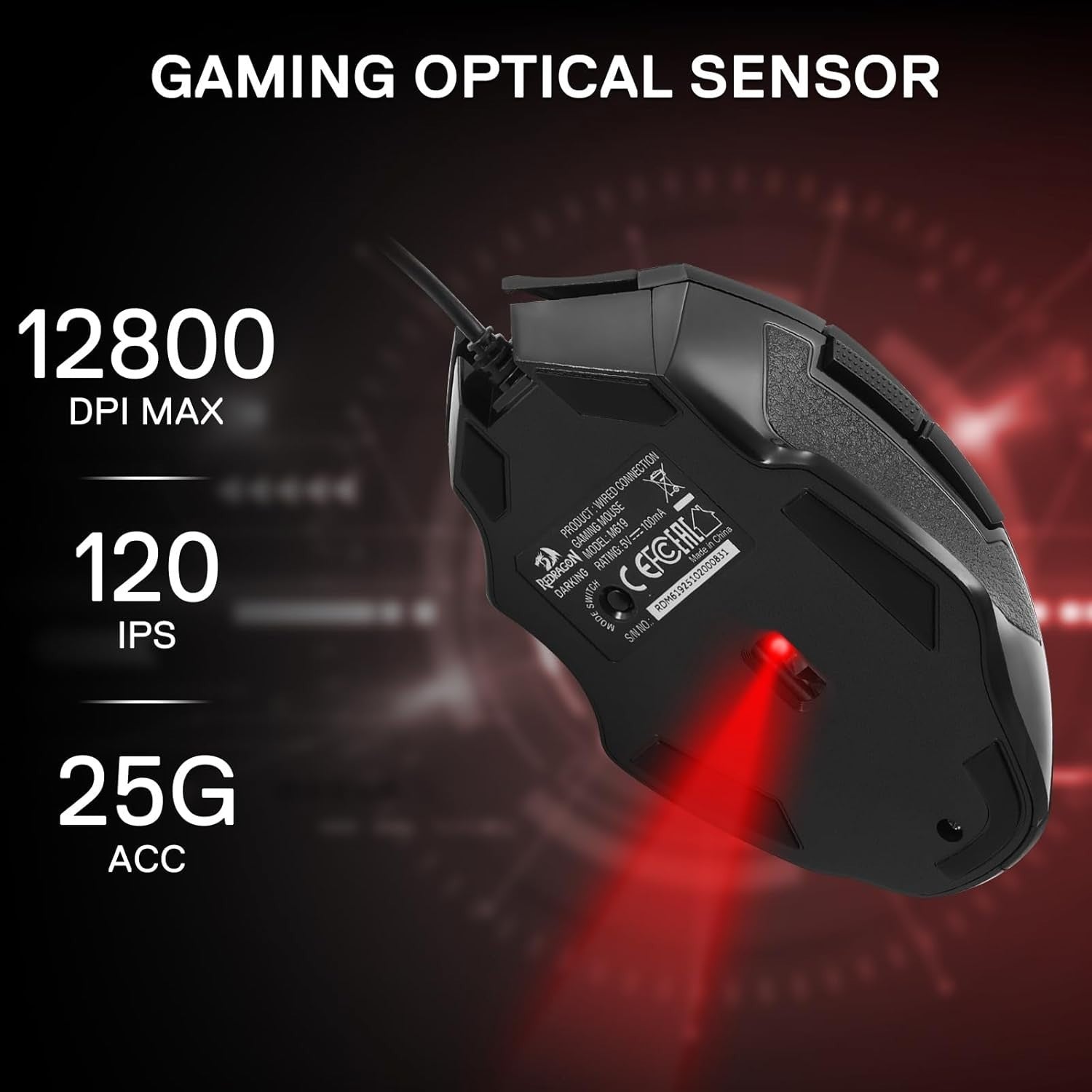 Wireless Gaming Mouse 4000DPI RGB 7 Buttons Bluetooth USB PC Laptop