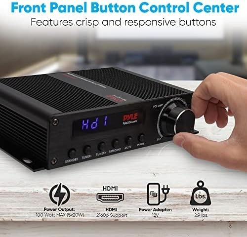 100W 5.1 Home Theater Amplifier Bluetooth HDMI AUX FM Stereo