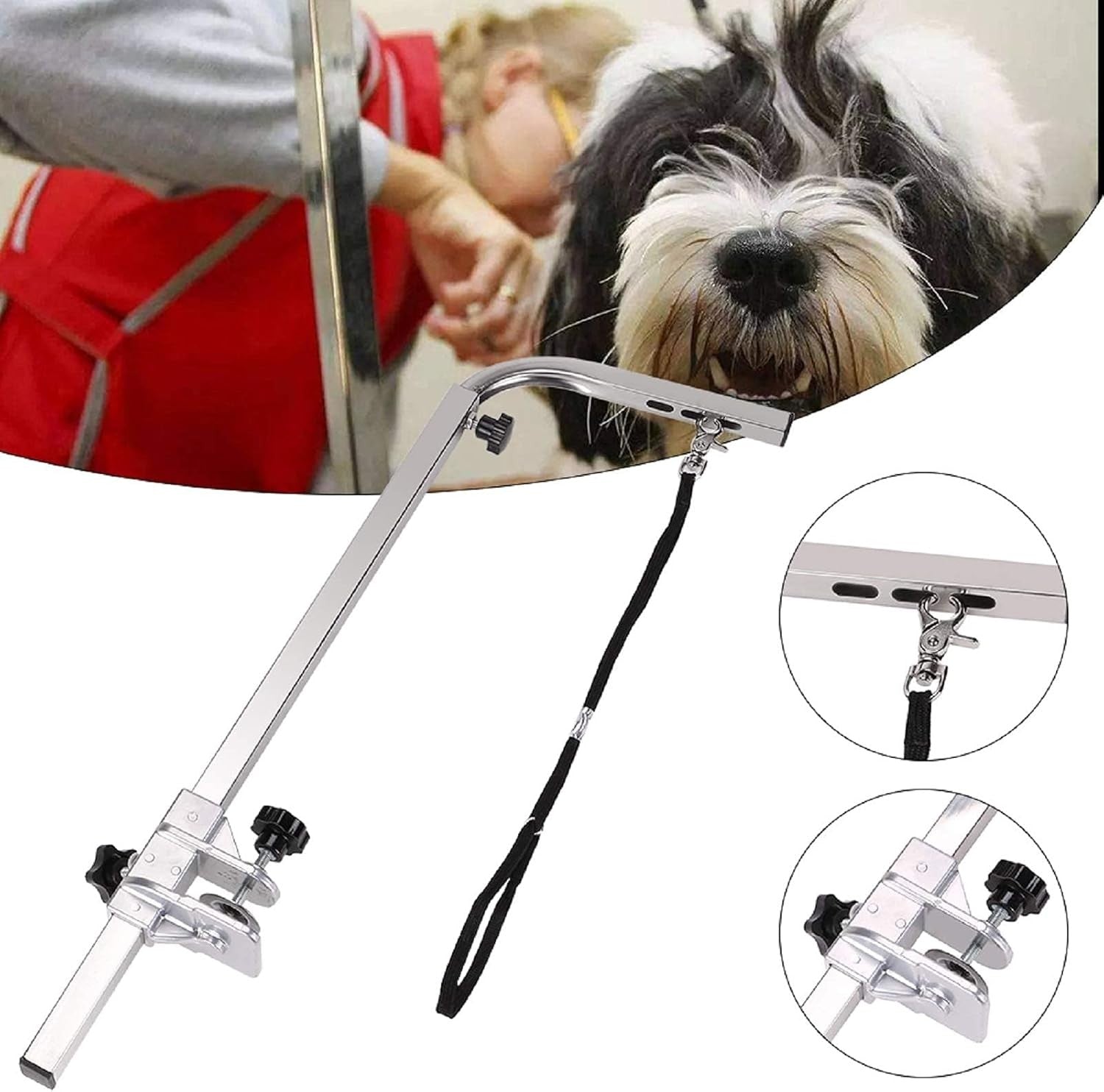 Dog Grooming Arm Adjustable Clamp Foldable Noose 60–105cm Table Mount