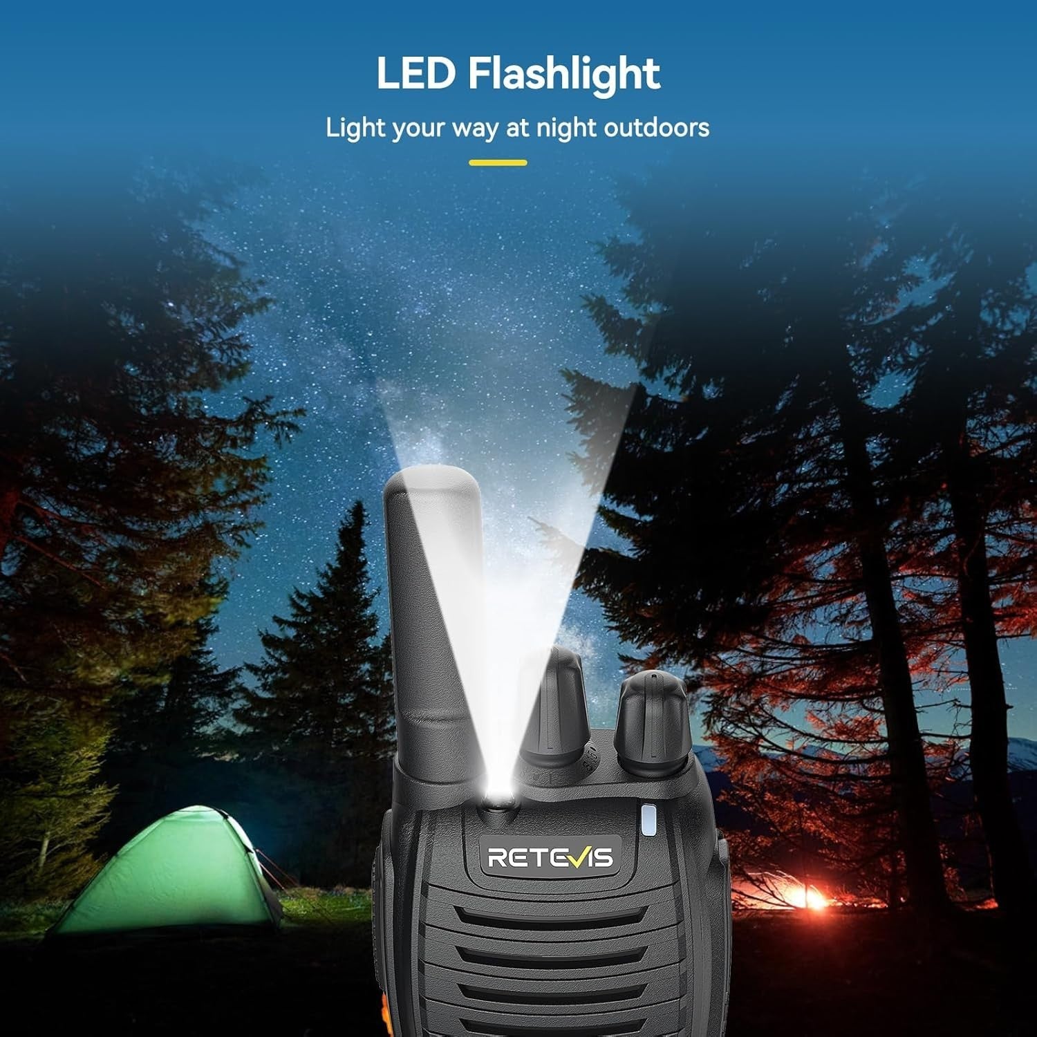 PMR446 Walkie Talkie Rechargeable VOX Flashlight USB-C 16CH Radio