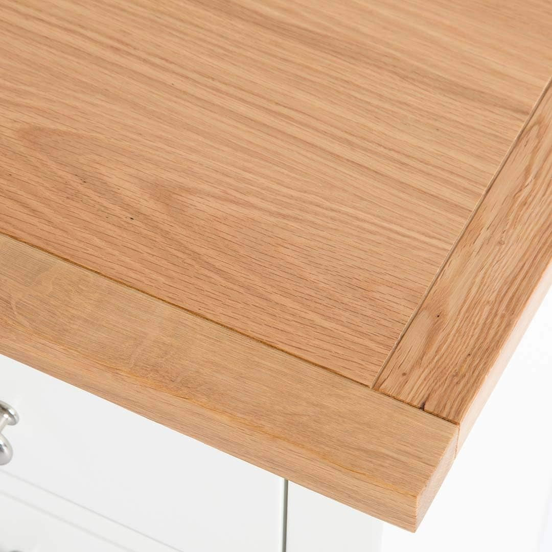 White Oak Top 6 Drawer Chest Solid Wood Bedroom Storage Cabinet Painted