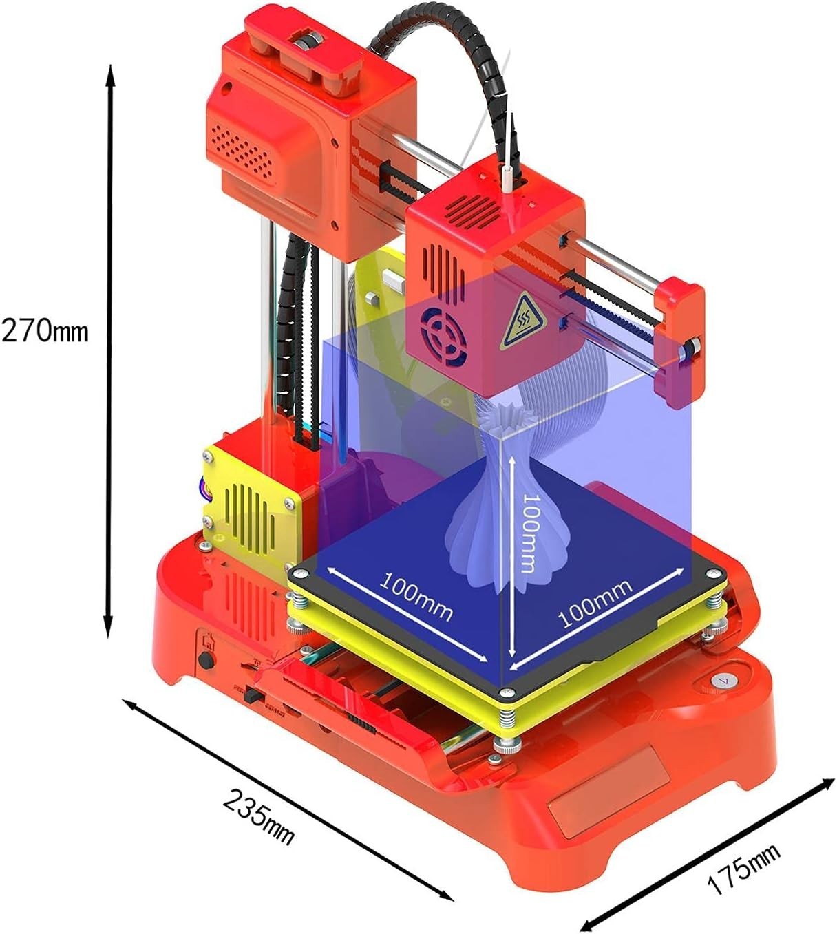 Mini 3D Printer for Kids Beginners Quiet Desktop PLA Easy Use