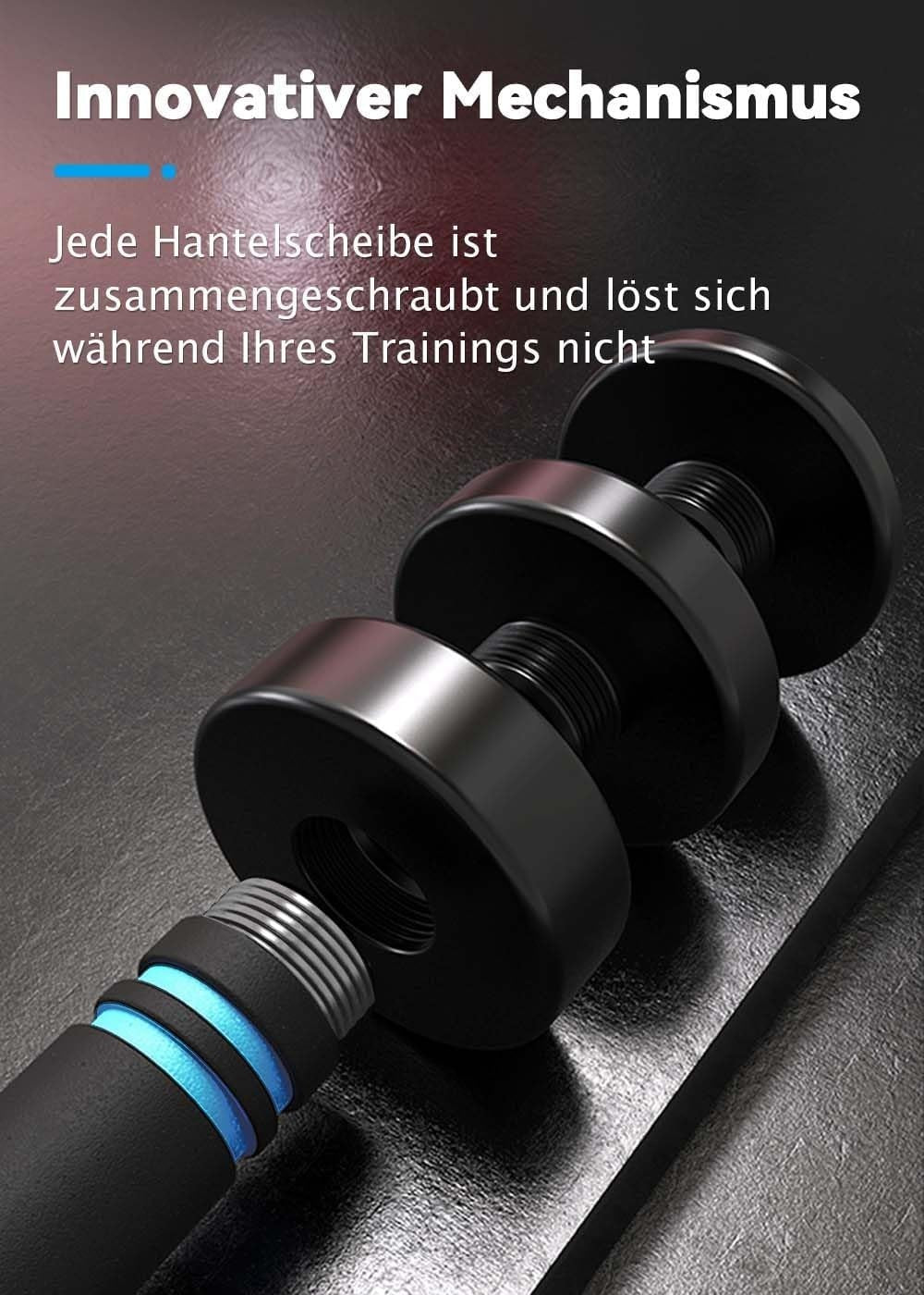 Slim Steel Adjustable Dumbbells 10KG Pair Space-Saving Foam Grip