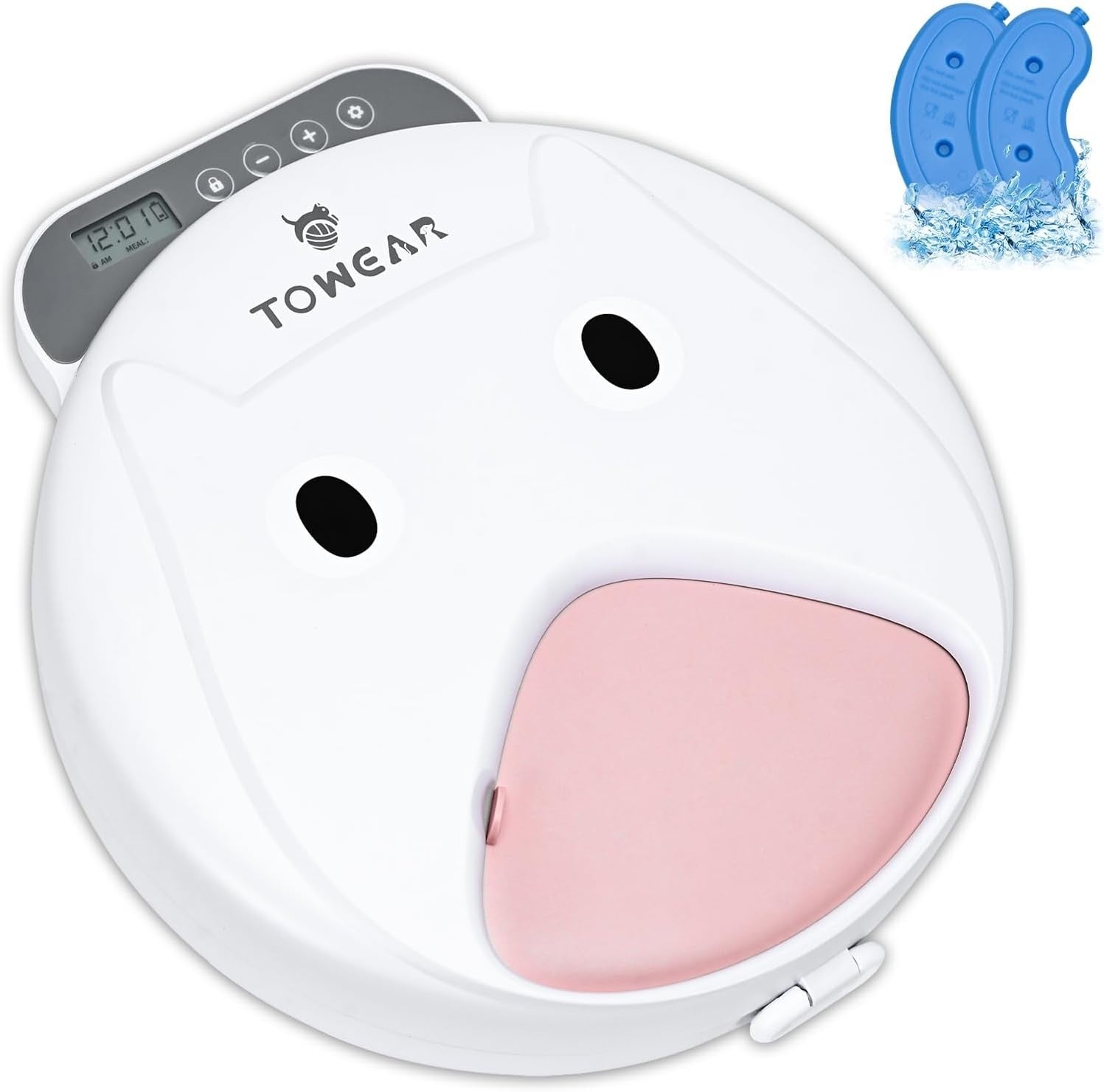 Automatic Pet Feeder Timer 4 Meal Wet Dry Food Dispenser Ice Packs