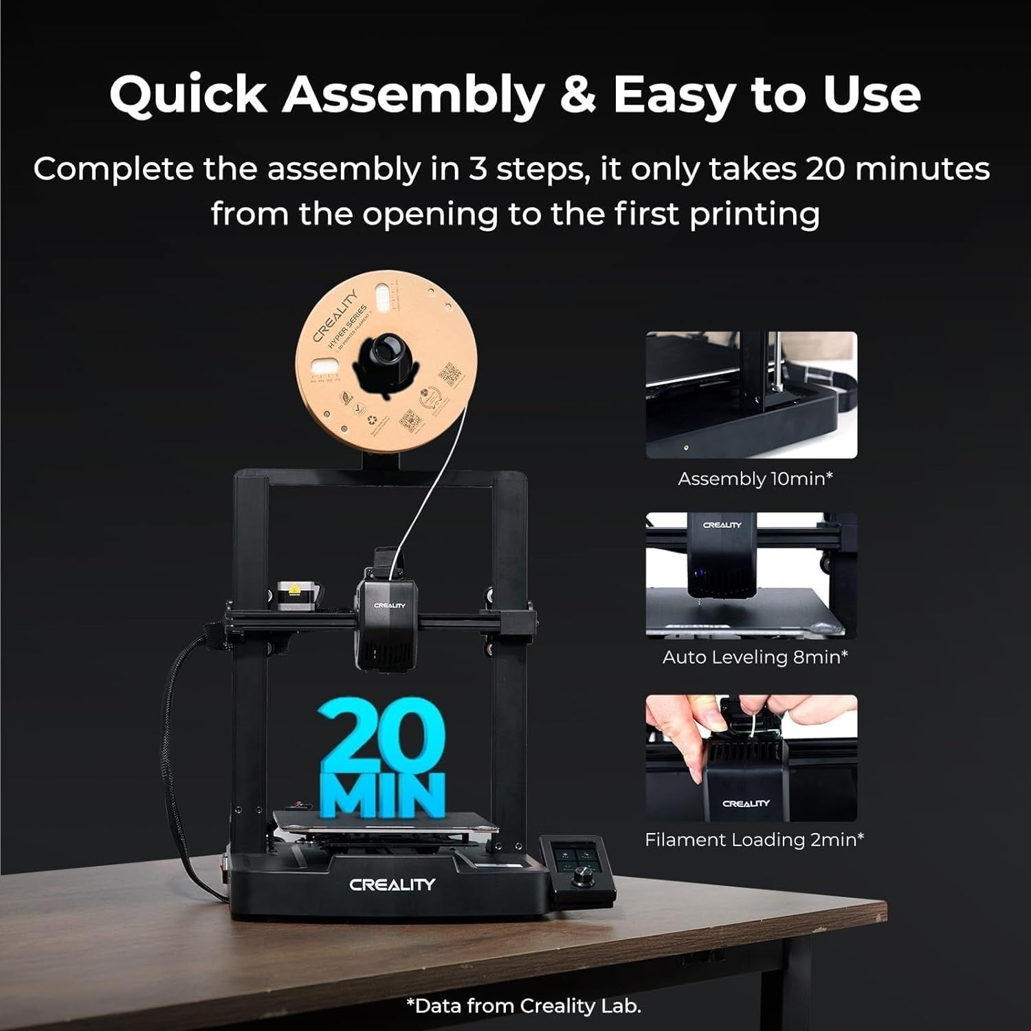 Fast Auto Level 3D Printer 250mm/s Direct Drive Dual Z Easy Setup