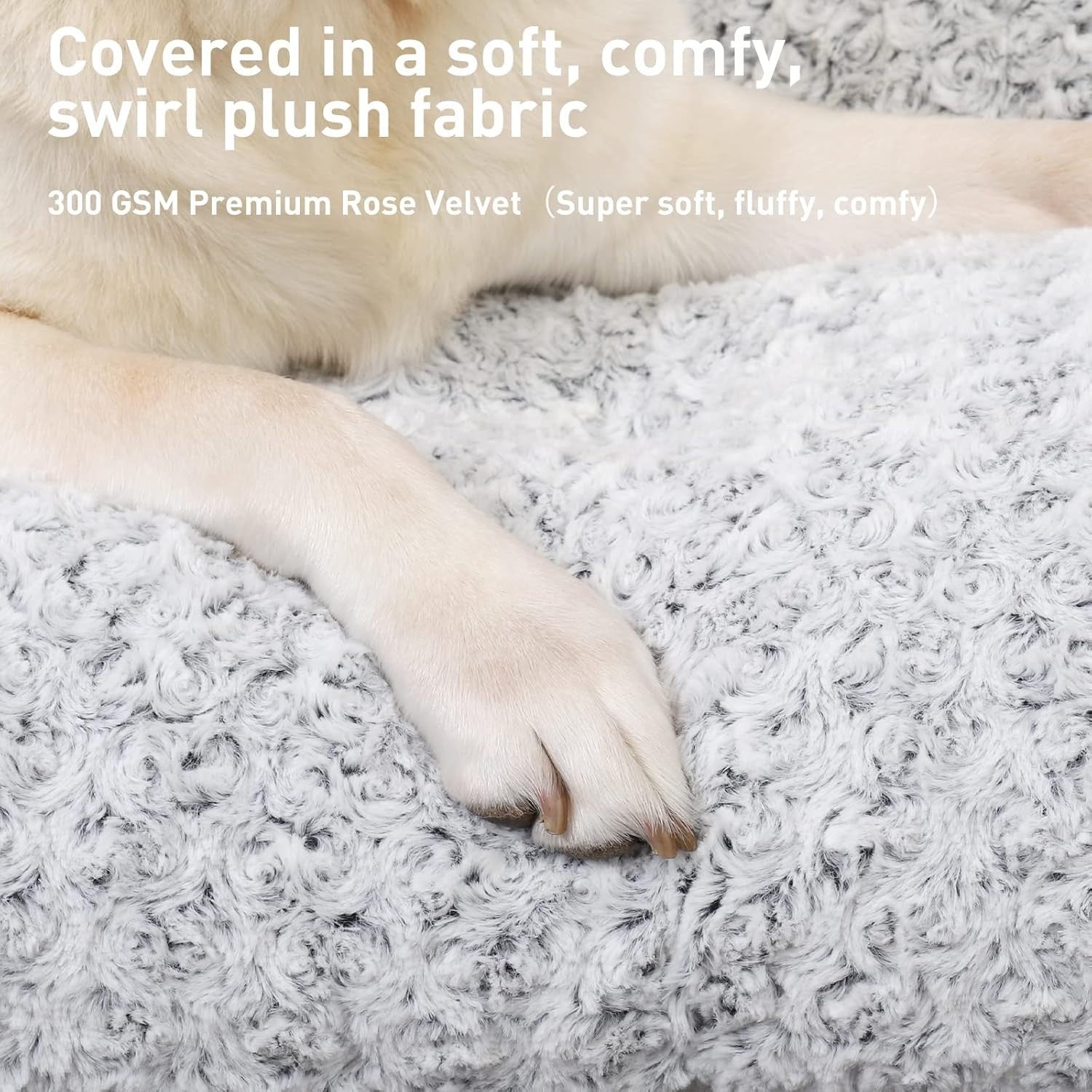 XL Fluffy Calming Dog Bed Washable Crate Mattress 105x70x9cm