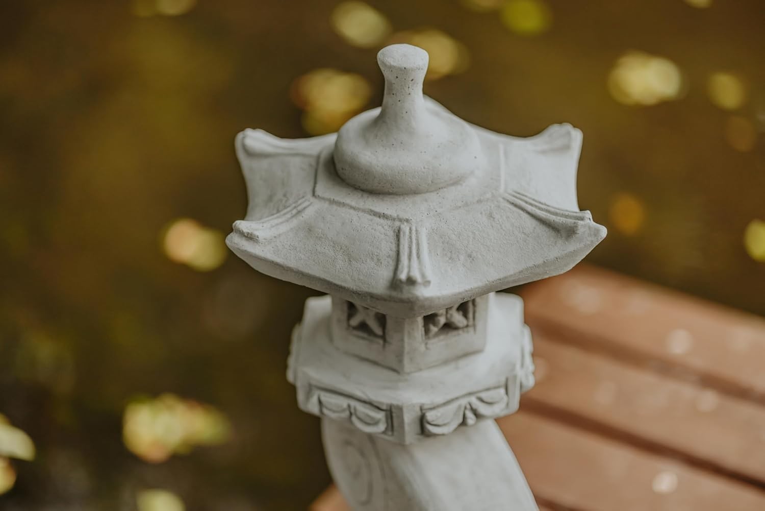Japanese Stone Lantern Yukimi 62CM, Grey, Frost-Proof Garden Decor