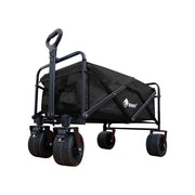 Heavy-Duty Foldable Utility Wagon Cart | 150KG All-Terrain Trolley Black