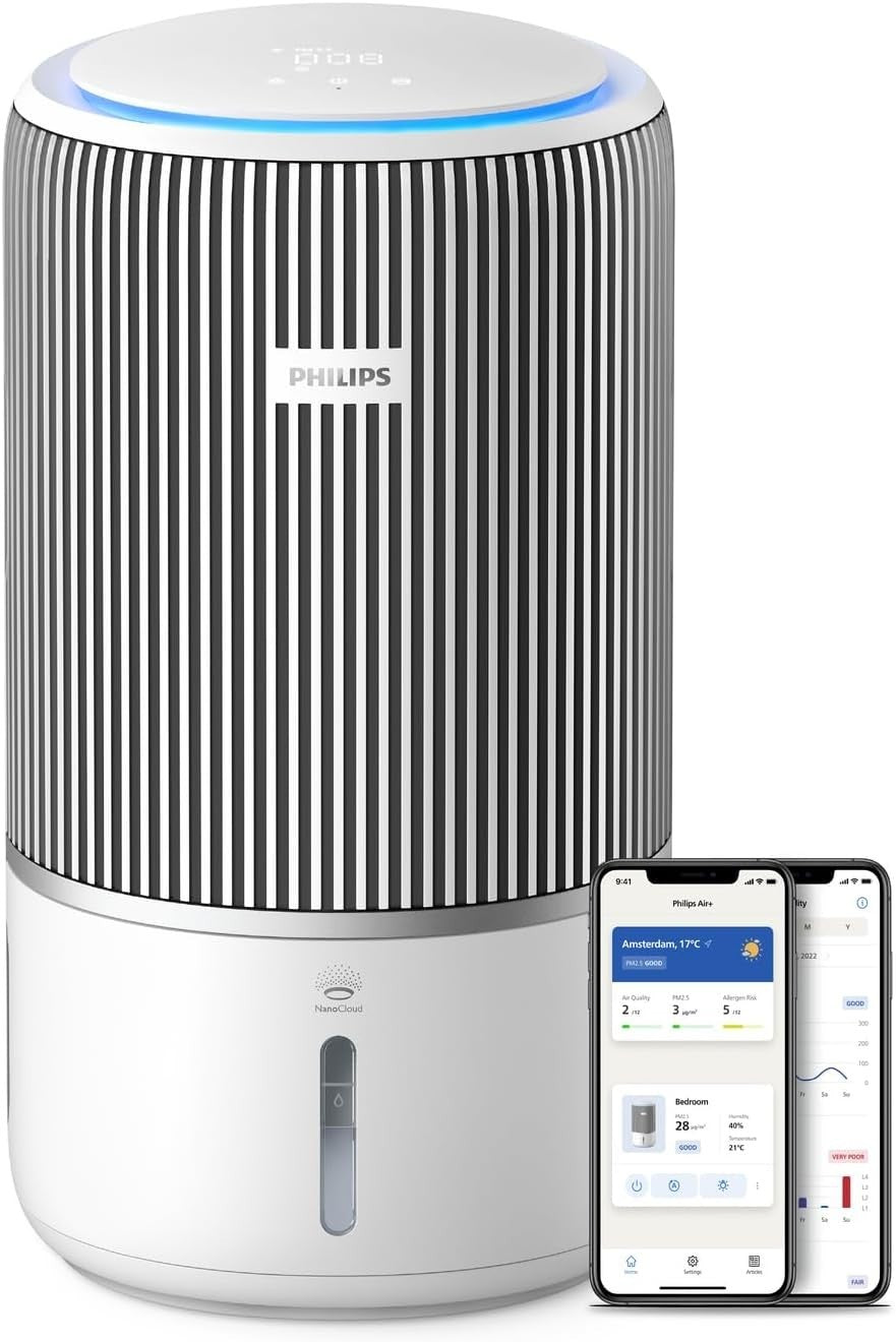 2-in-1 HEPA Air Purifier Humidifier CADR 300m³/h 78m² Ultra Quiet