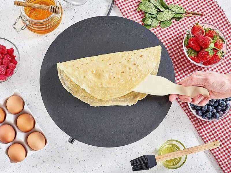 Crepe Pancake Maker 1300W Non-Stick 33cm Electric Hotplate + Tools