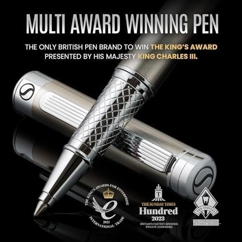 Luxury Stainless Steel Rollerball Pen Chrome Trim Gift