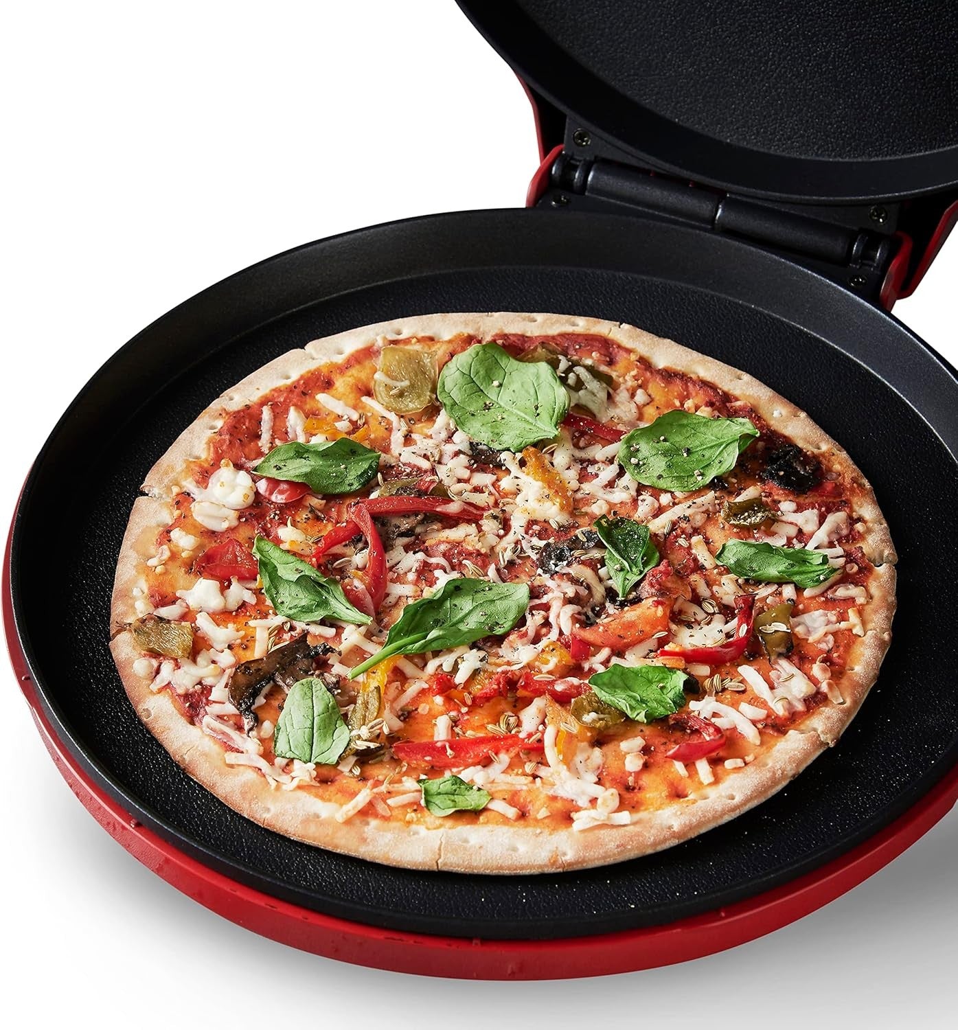 12" Electric Pizza Maker 1400W | Non-Stick Plates | Crepe Pancake Omelette Oven