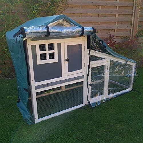 Weatherproof Rabbit Hutch Cover Outdoor PVC Rain Wind Protection