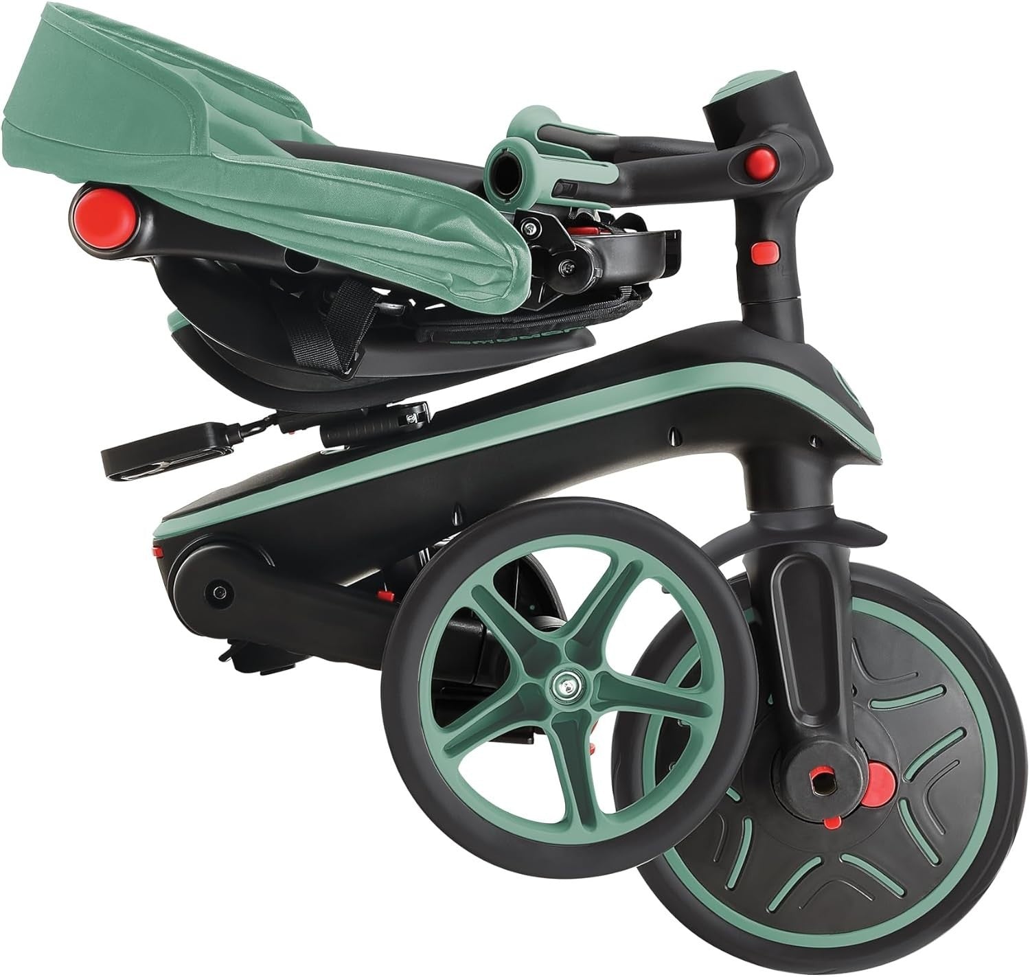 4 in 1 Foldable Trike Balance Bike Kids Ride On Canopy 10M-5Y Olive