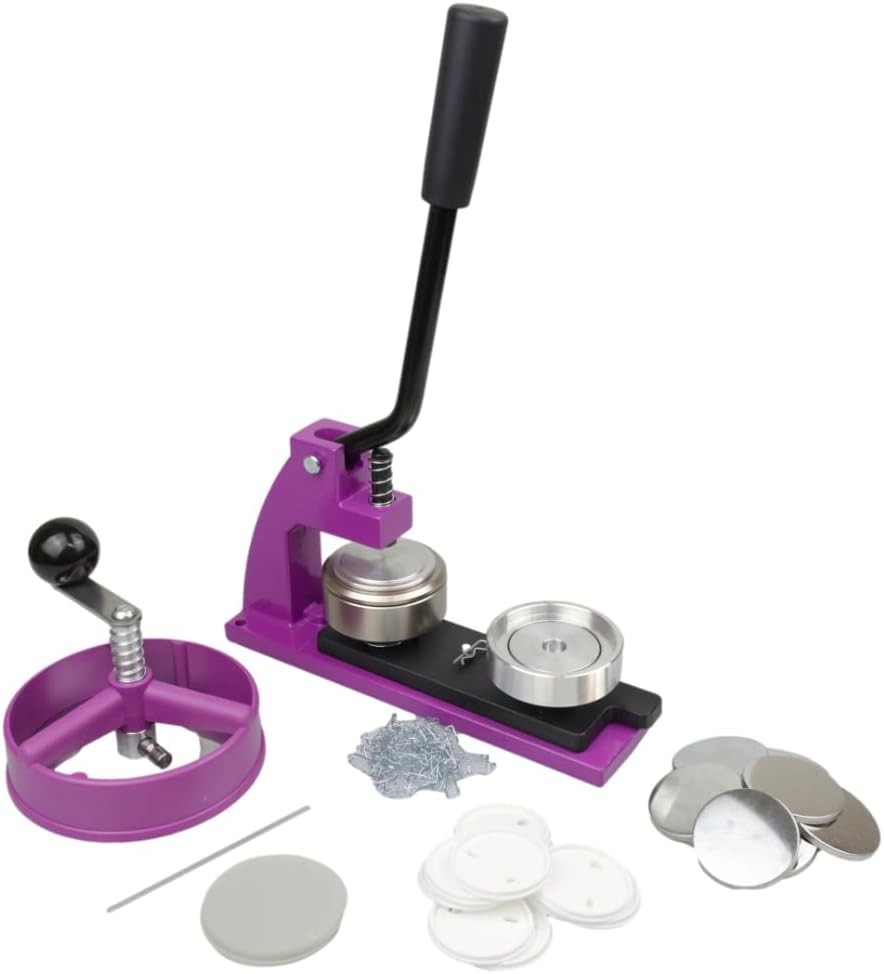 Badge Making Machine 38mm Metal Button Press Kit with 250 Badges