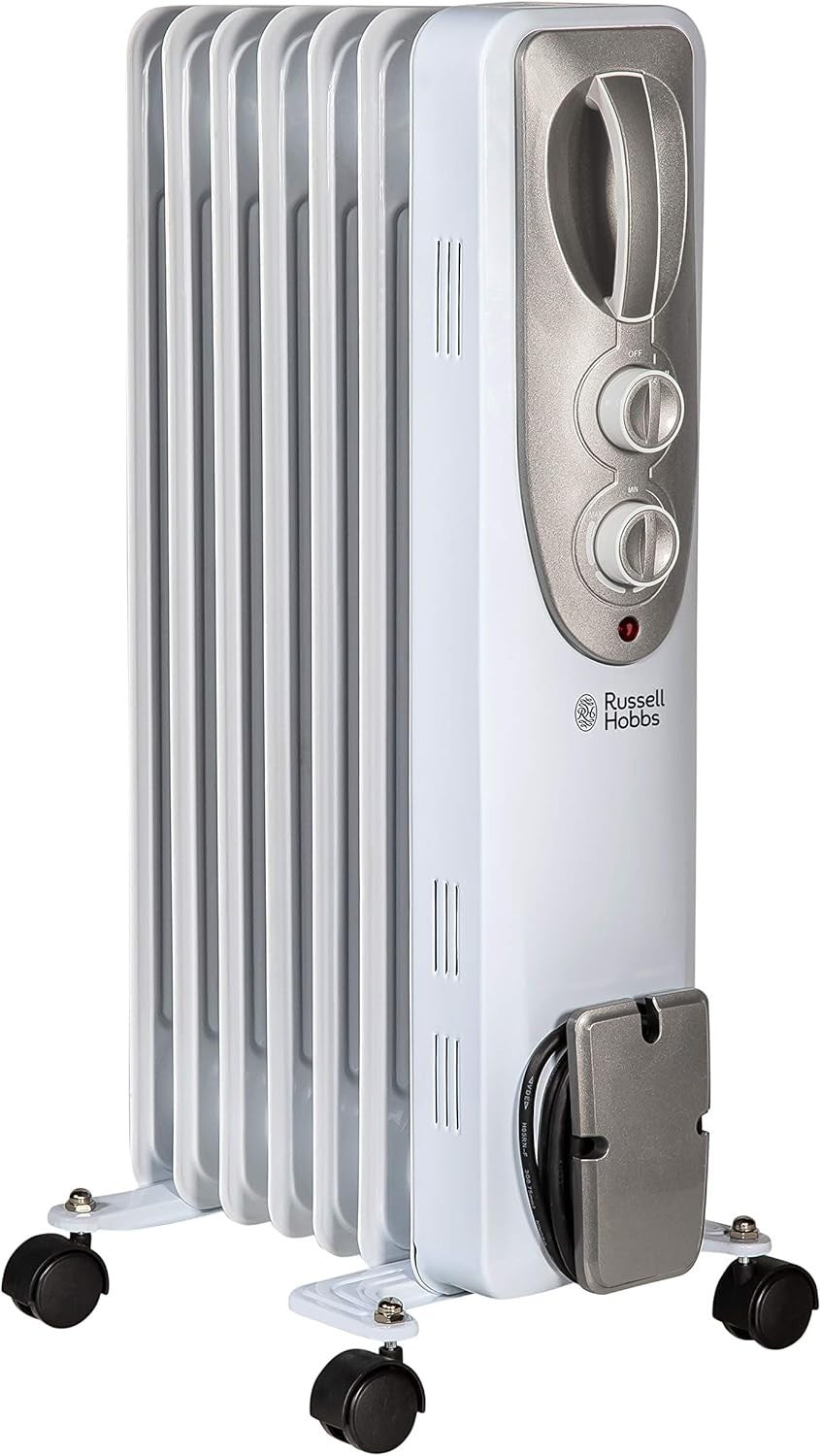 Portable 1500W Oil Filled Radiator Heater 7 Fins Adjustable Thermostat