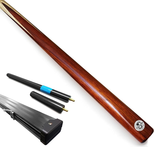 57in One Piece Ash Snooker Pool Cue 9.5mm Tip Extensions Case