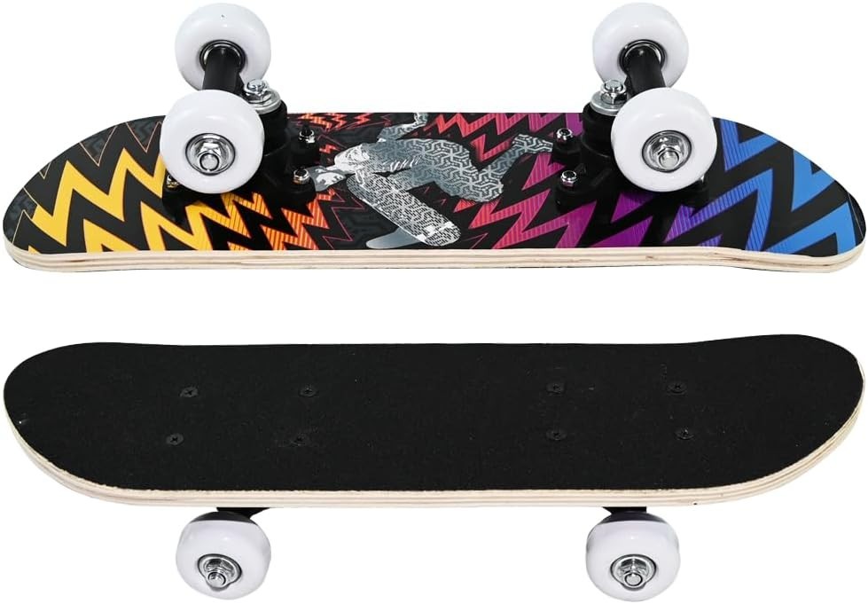 Kids Mini 17" Beginner Skateboard ABEC5 Stable Deck Lightweight Skate Board Toy