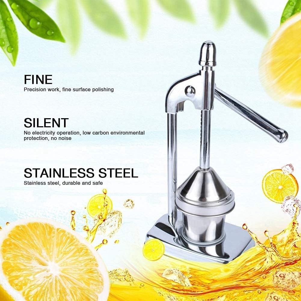 Vintage Manual Citrus Press Stainless Steel Lever High Yield Easy Clean