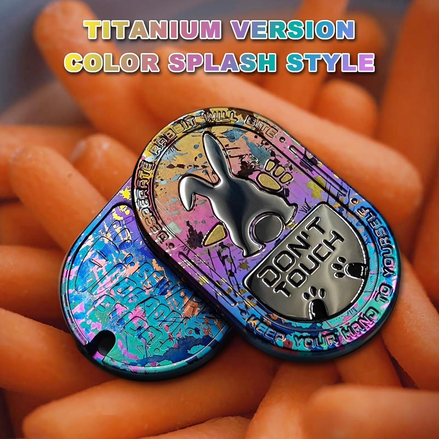 Metal Fidget Slider Rabbit EDC Stress Relief Clicker Toy