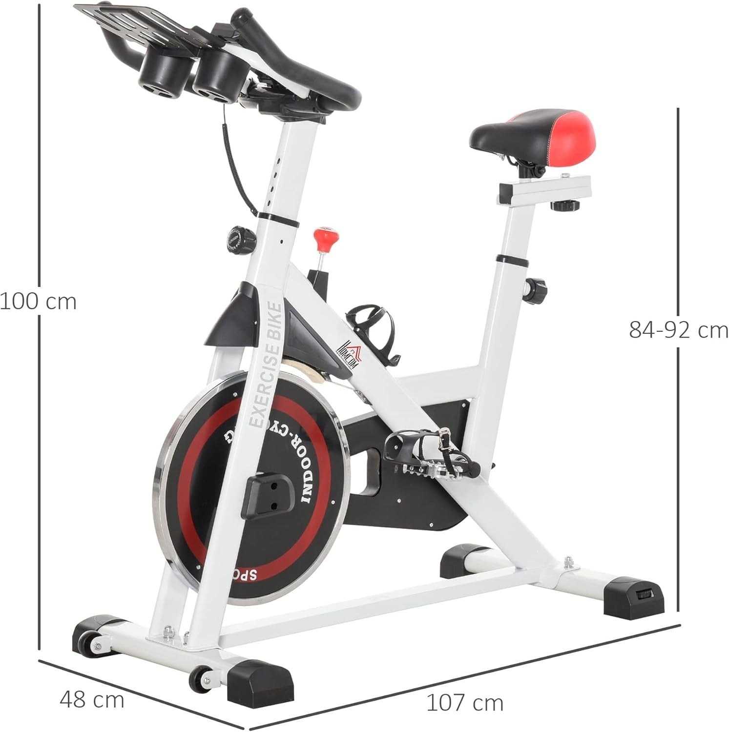 Upright Exercise Bike 8kg Flywheel Belt Drive LCD Adjustable Seat & Handlebar
