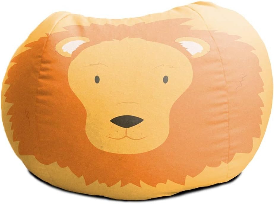 Kids Lion Bean Bag Chair Washable Toddler Seat Soft Safe Playroom Decor