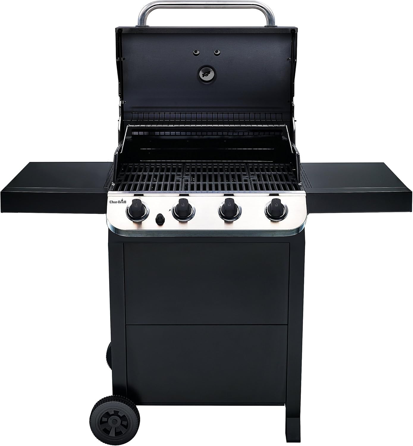 4 Burner Gas BBQ Grill with Heavy Duty Cast Iron Grates + Weatherproof Cover