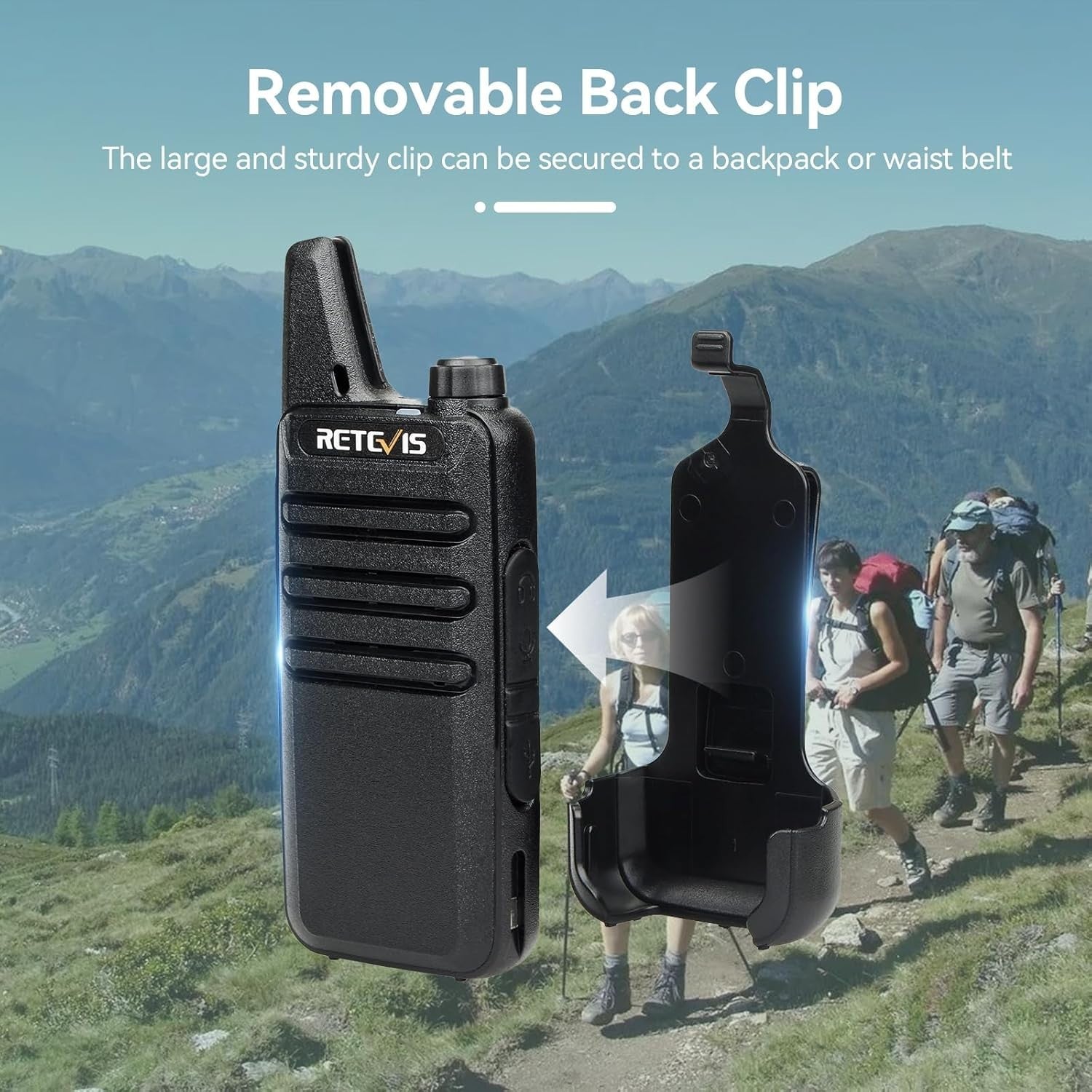 Mini Walkie Talkies 2 Way Radio Long Range VOX Rechargeable 1 Pair