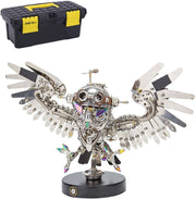 3D Metal Owl Puzzle Kit 700PCS Steampunk DIY Mechanical Model Decor