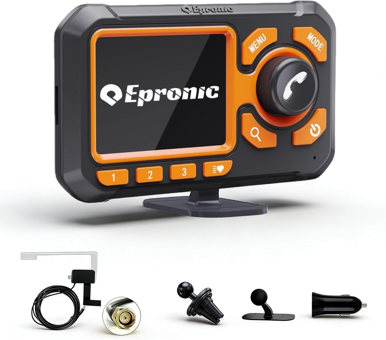 DAB Car Radio Adapter with Bluetooth, TF Card, AUX & 2.4” LCD Display