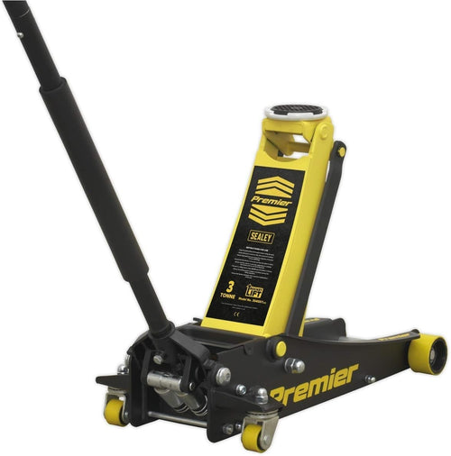 3 Ton Low Profile Trolley Jack Rocket Lift Heavy Duty Car Jack 100–533mm Yellow