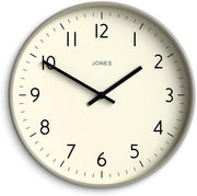 Modern 30cm Grey Wall Clock Silent Non-Ticking Easy Read Numbers Home Office