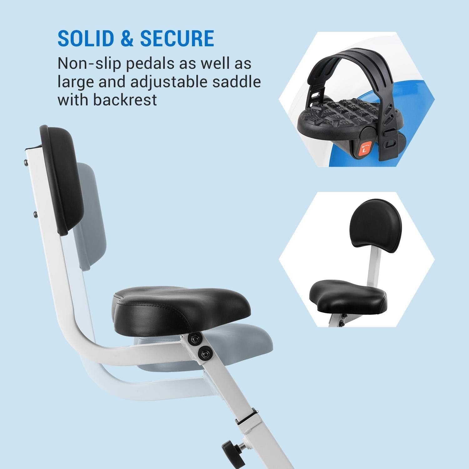 Foldable Magnetic Exercise Bike w/ LCD Monitor, Pulse Sensors & 8 Resistance