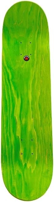 Skateboard Deck 8.25" Green 7-Ply Maple Wood Medium Concave