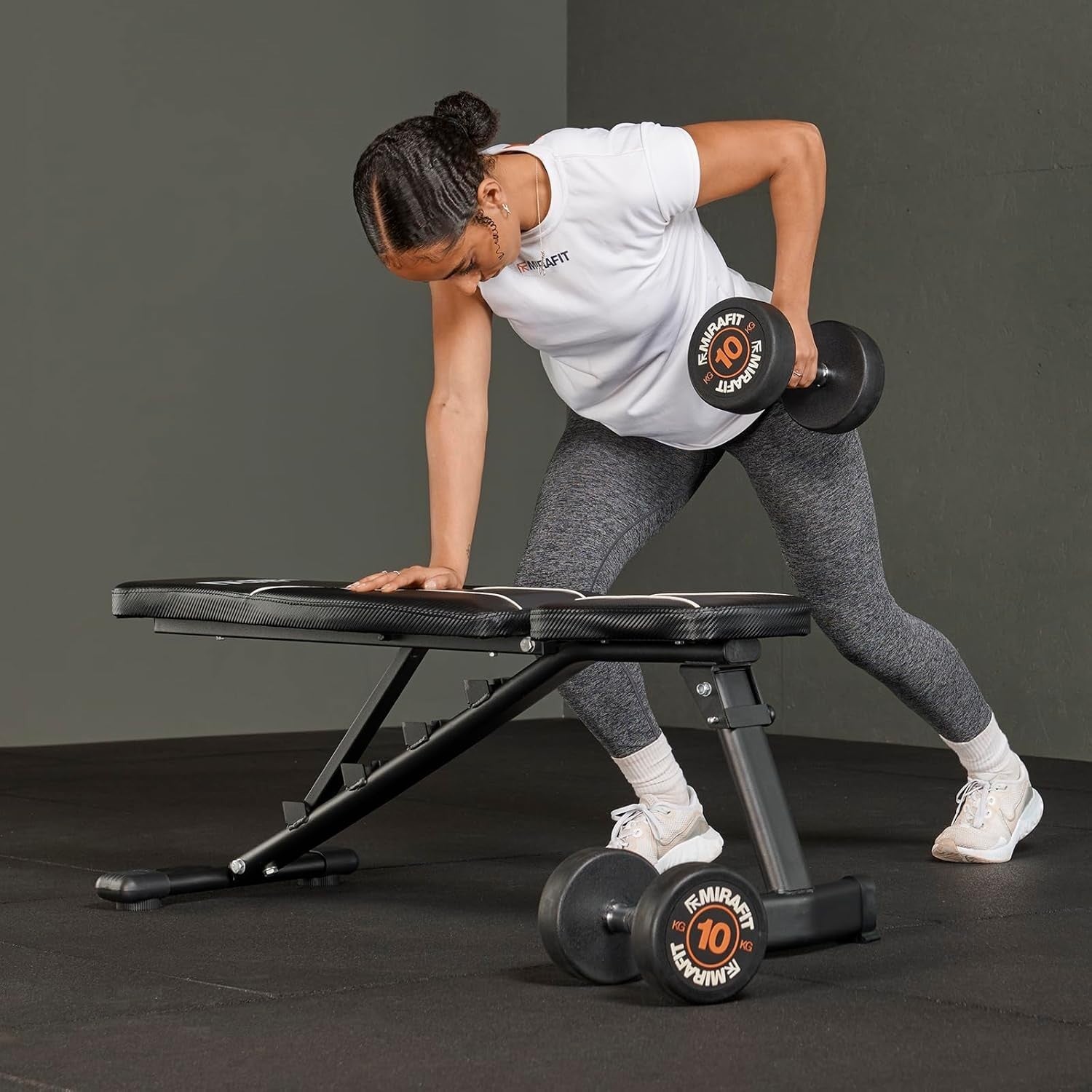 Compact Folding Weight Bench Flat Incline Space Saving Home Gym