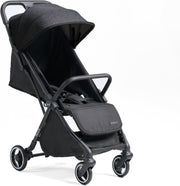 Auto-Fold Baby Stroller Black Lightweight Lie-Flat Seat UPF50+ Canopy 360 Wheels
