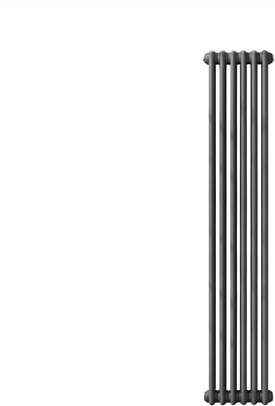 Vertical Cast Iron Radiator 1500x290mm Double Panel Anthracite Central Heating