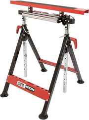 3-in-1 Adjustable Work Bench Trestle Roller V-Support 200kg Telescopic Stand