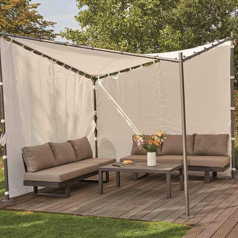 Garden Berlino Gazebo Side Panels 3x3m White Polyester Set of 2