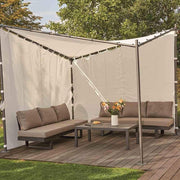 Garden Berlino Gazebo Side Panels 3x3m White Polyester Set of 2