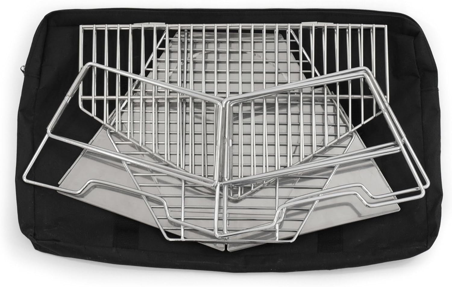 Portable Stainless Steel Hexagon BBQ Grill – Foldable Outdoor Charcoal Barbecue