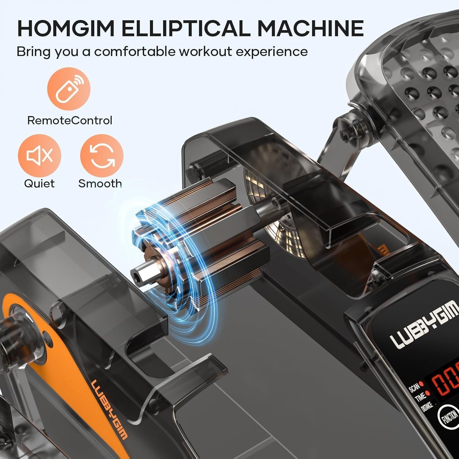 Under Desk Elliptical Machine, 12-Speed Pedal Exerciser, Remote & LCD Display