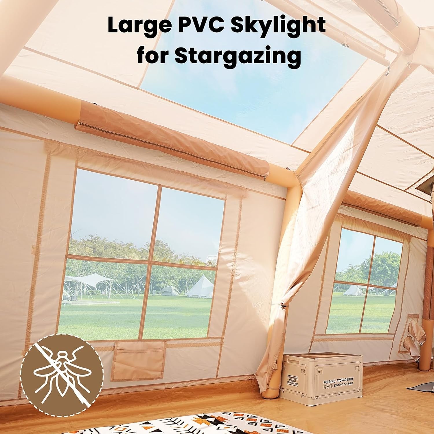8 Person Inflatable Camping Tent 4 Season Waterproof Air Glamping