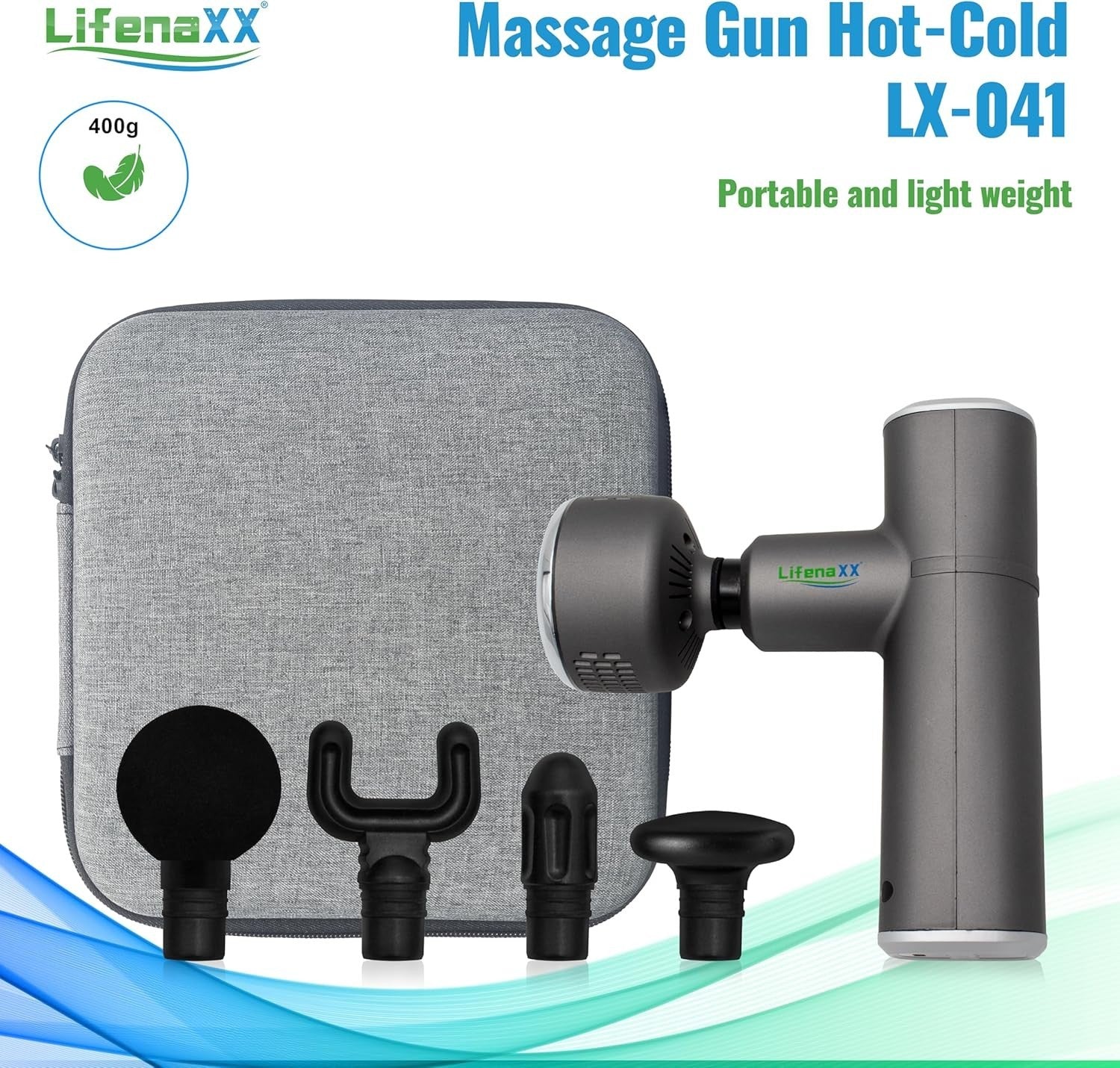Deep Tissue Massage Gun Heat Cold Therapy Muscle Massager 5 Heads USB