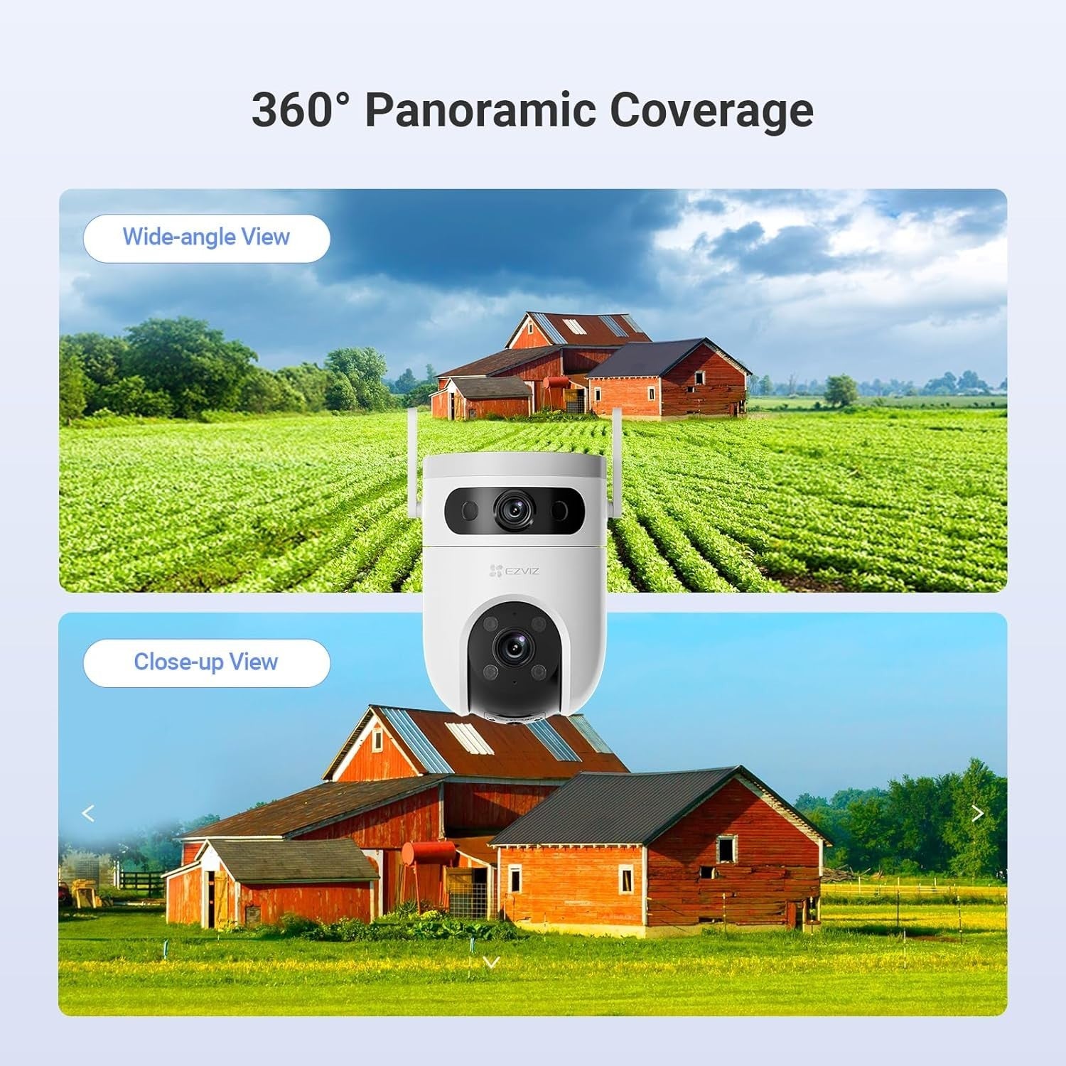 6K Dual Lens PTZ Security Camera WiFi Auto Tracking Color Night Vision