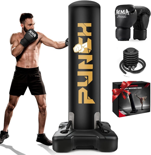 175cm Free Standing Punch Bag Set Inflatable MMA Kickboxing Trainer