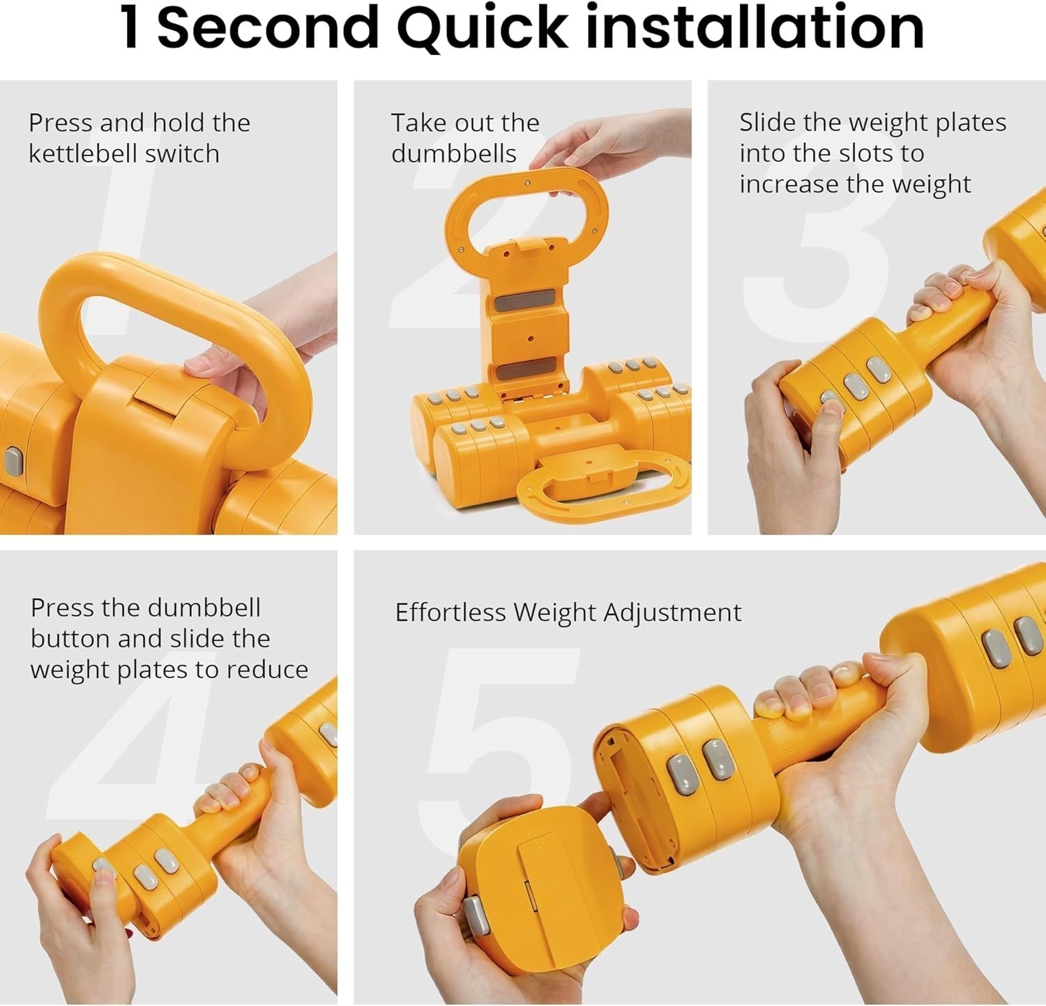 2-in-1 Adjustable Dumbbell Kettlebell Set Women Home Gym Weights