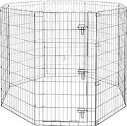 Heavy Duty Dog Playpen with Door 122cm High Metal Fence Indoor Outdoor Pet Pen