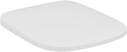 D-Shaped Toilet Seat White Plastic Standard Close Modern Bathroom